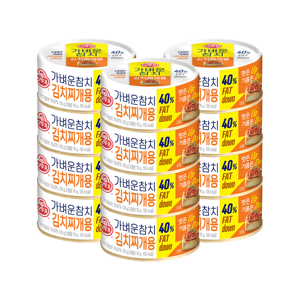 오뚜기 가벼운참치 김치찌개용 100g, 12개 - 상품 이미지