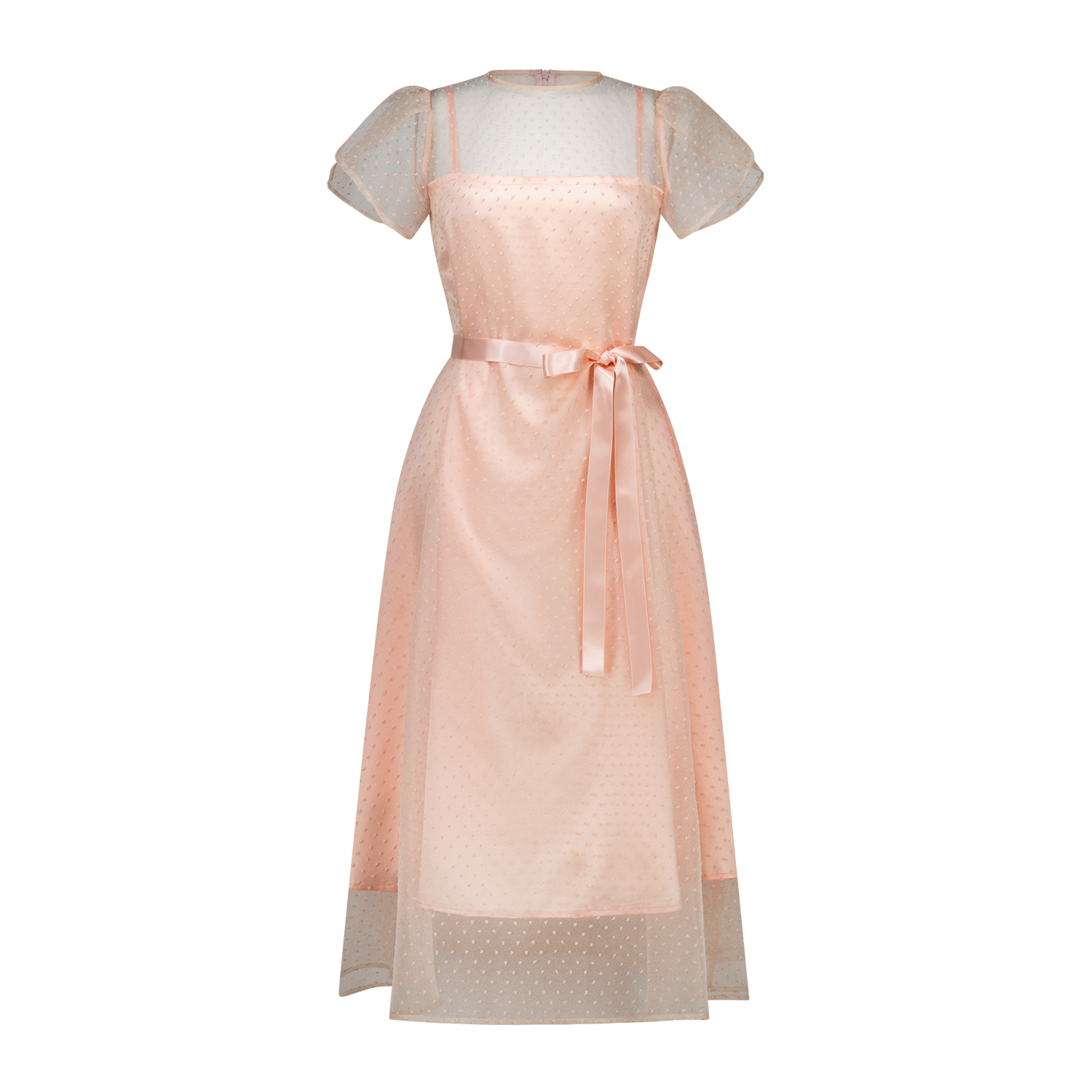 [엠므 아르무아] [회사원A 착용] DAISY Dress 데이지 피로연원피스 2부 드레스 대여 (peach pink) - 상품 이미지