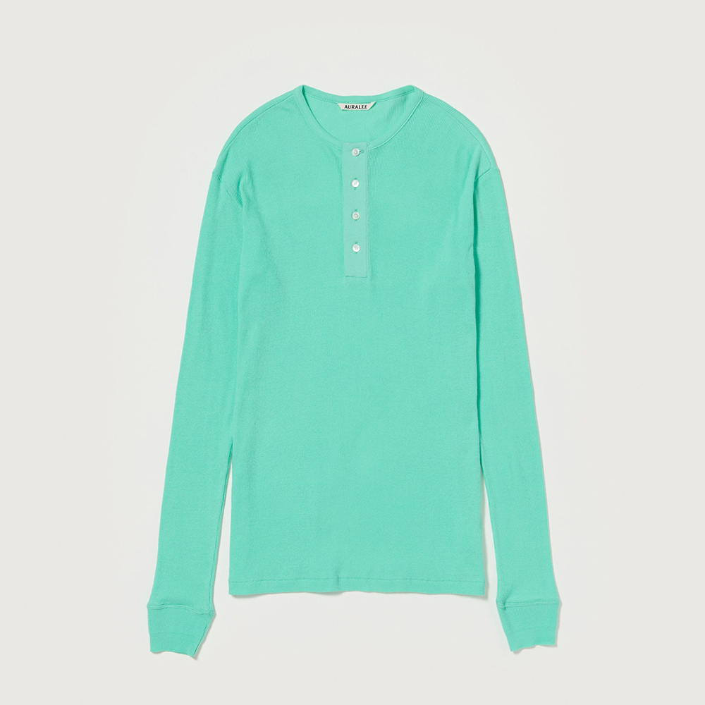 오라리 맨즈 긴팔티 ORGANIC SOFT RIB HENLY NECK P/O 25SS 남자 헨리넥 - 상세 이미지 2