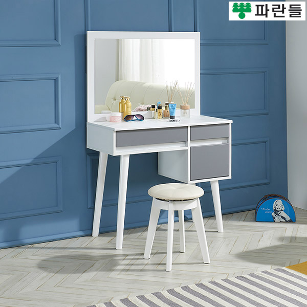 파란들가구 반하나 거울포함 B형 입식화장대 콘솔 의자포함 - 상세 이미지 4