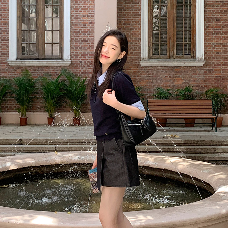 바론 버클 빈티지 레더 미디움 숄더백 bg1880 - 상세 이미지 4