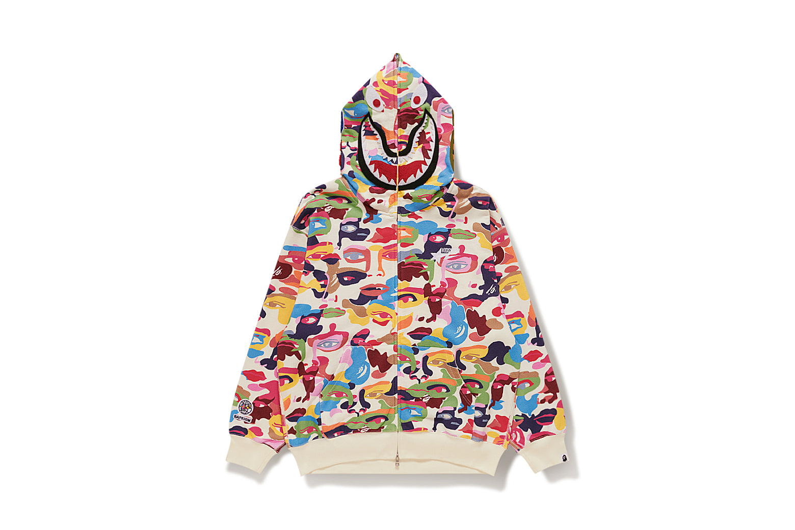 베이프 X KIDSUPER 후드집업 CAMO SHARK FULL ZIP HOODIE 4월 신상 1L23-115-909 - 상세 이미지 2