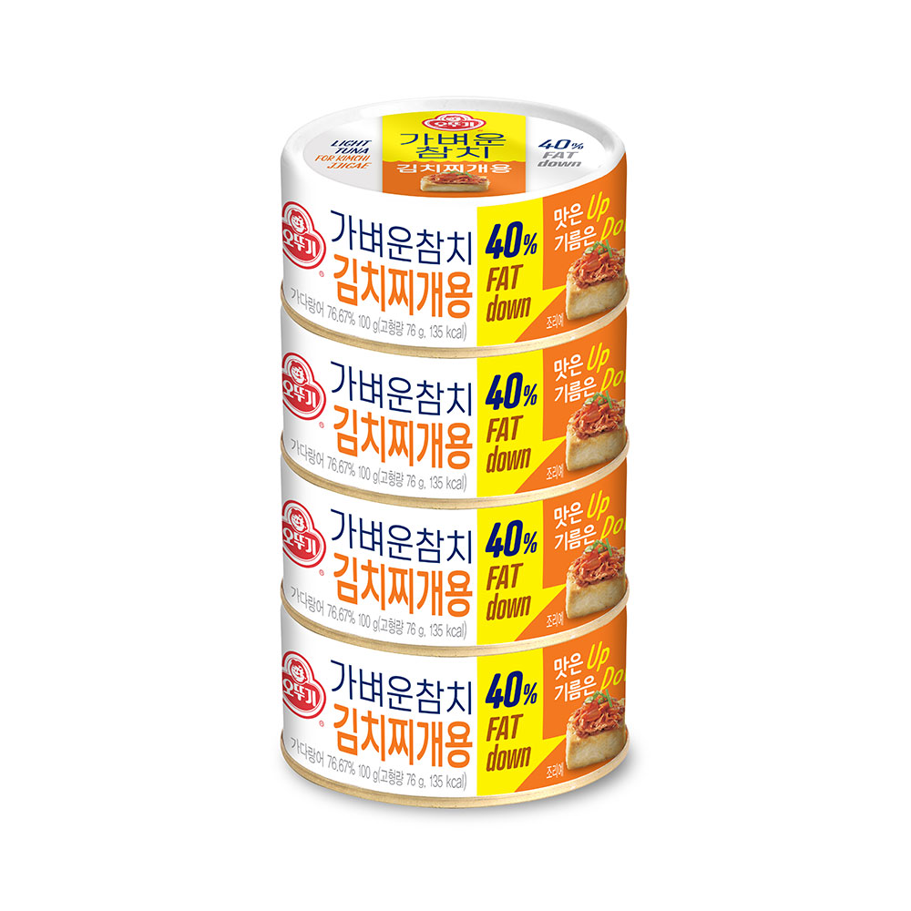 오뚜기 가벼운참치 김치찌개용 100g, 4개 - 상품 이미지