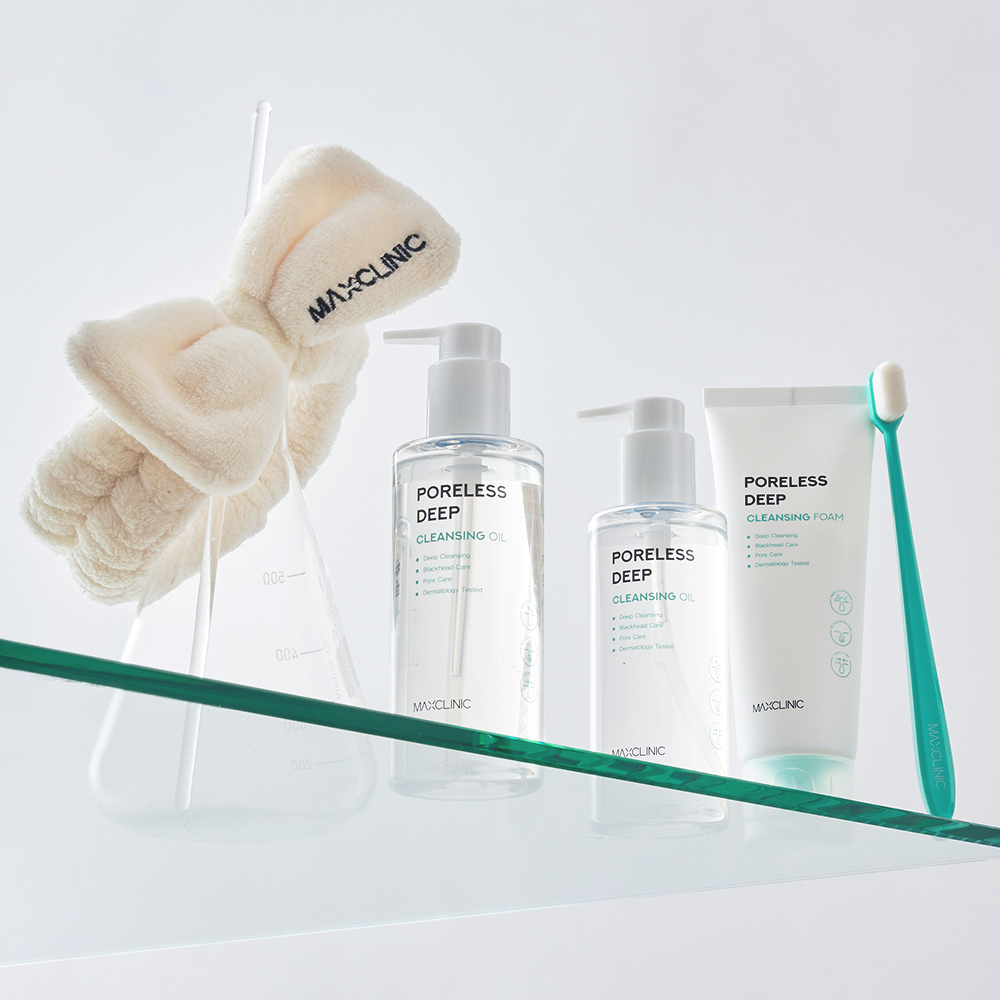 [기프트 에디션] 맥스클리닉 포어리스 딥 클렌징 오일 200ml 2개 + 폼 150g + 코칫솔 + 세안밴드 - 상세 이미지 5