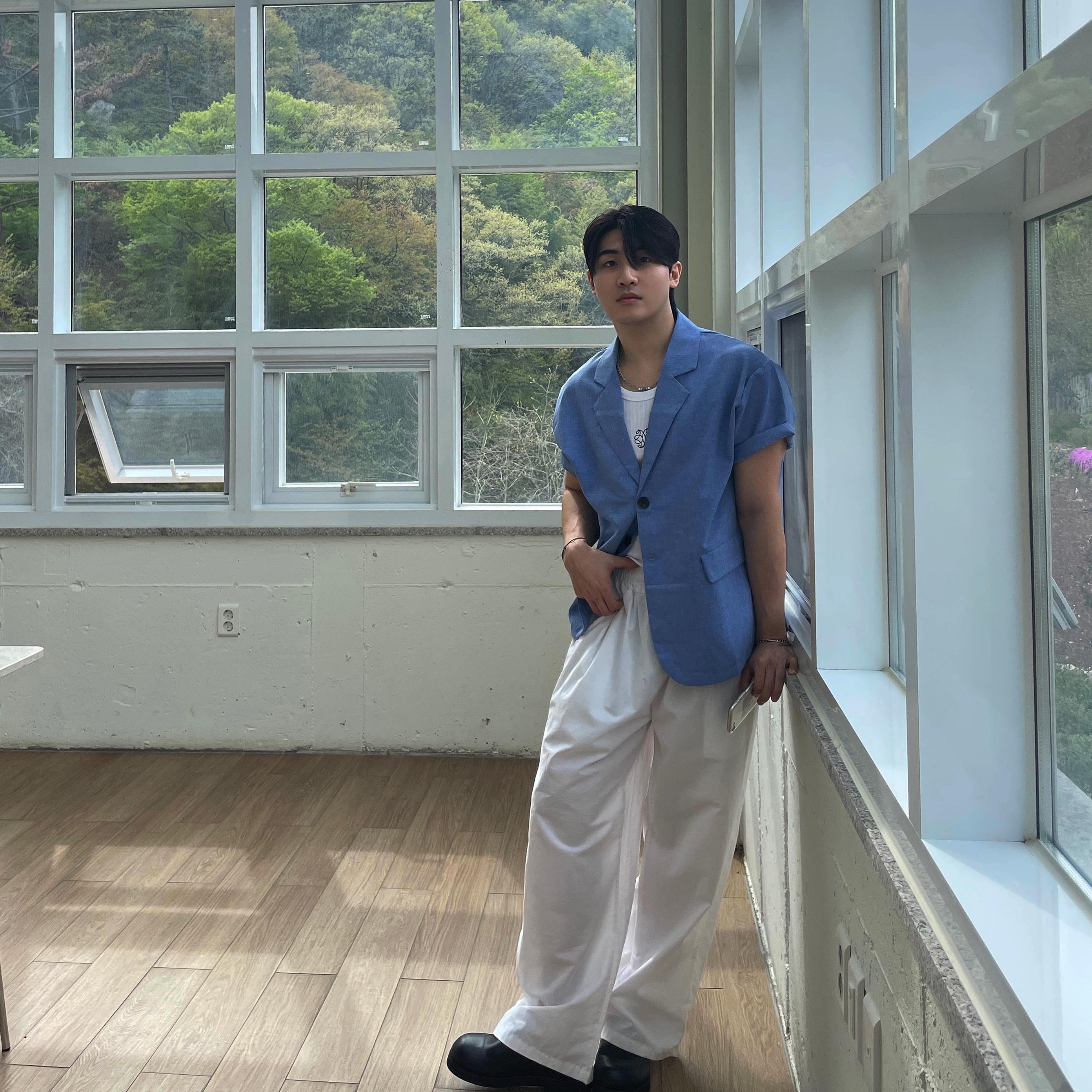 남자린넨자켓 여름마이 남성여름마이 - 상세 이미지 2
