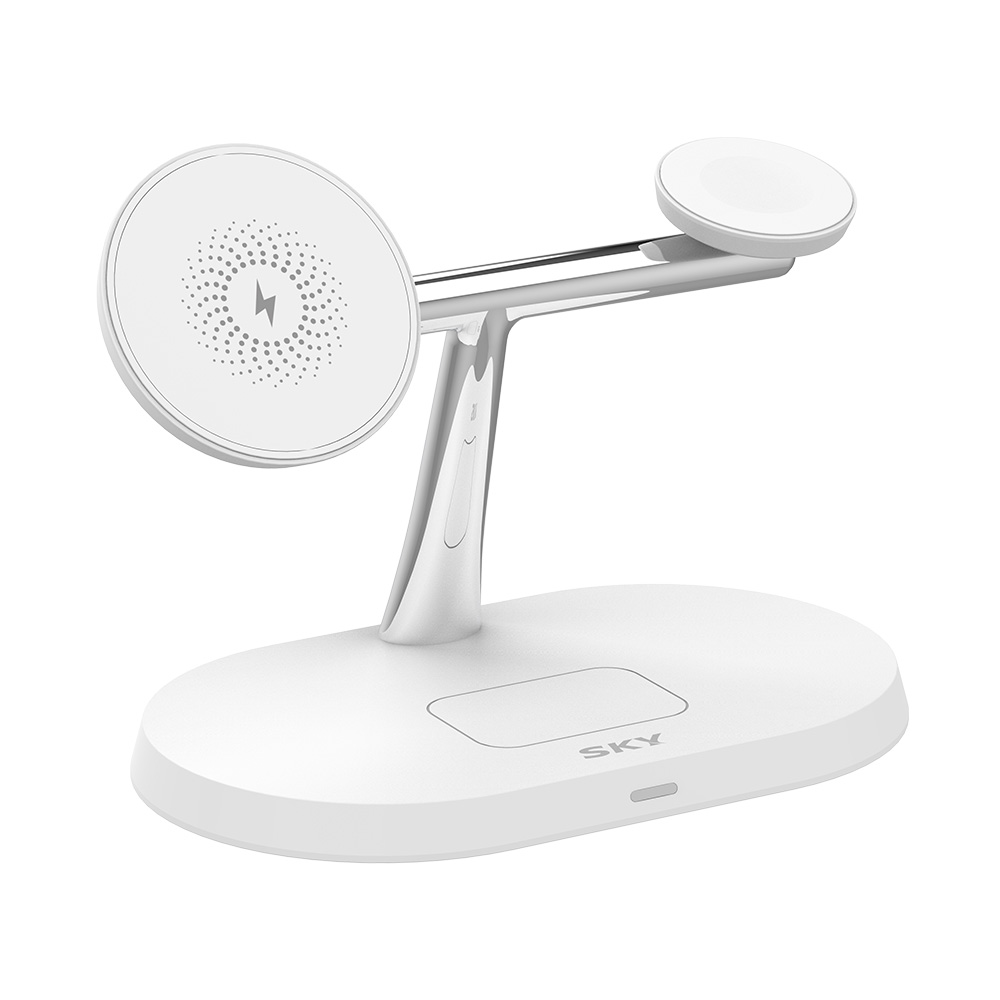 필 W54 3in1 맥세이프 고속 무선 충전 기 스탠드 화이트