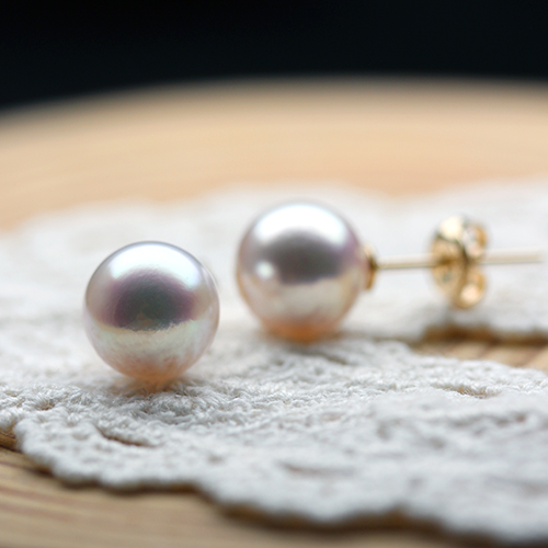 14k 아코야 해수 진주귀걸이 8.5mm~9mm 클래식 침형 스터드진주귀고리