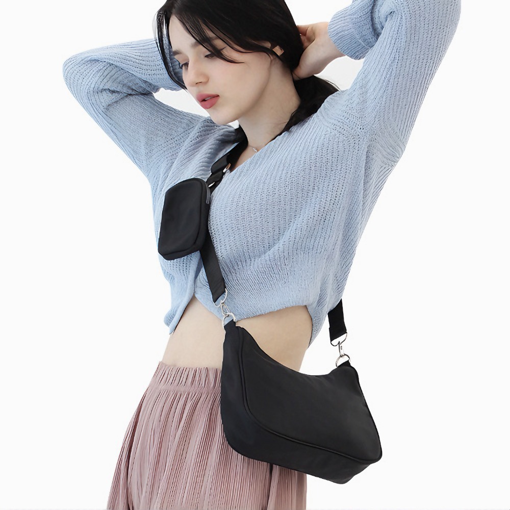 레이브 미니 크로스백 나일론 여행 슬링백 핸드폰 가방 CY751949