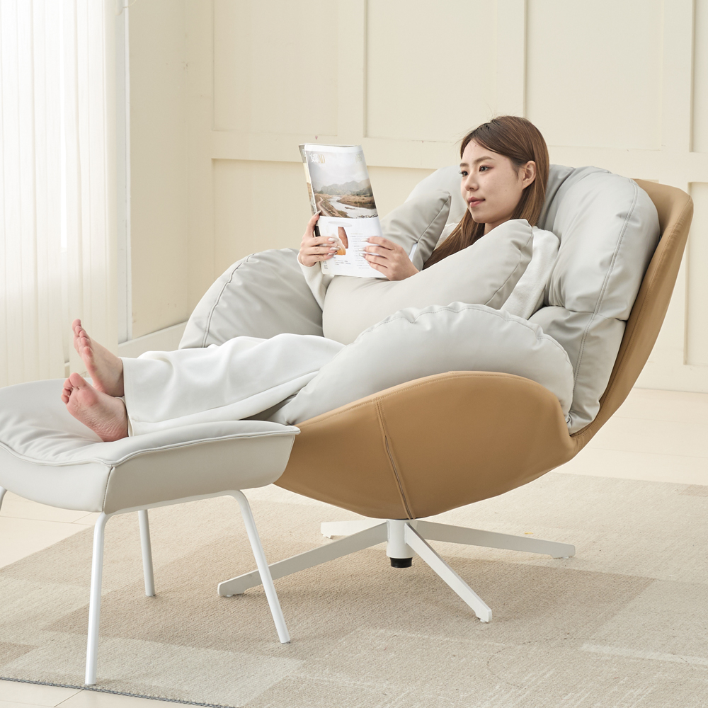 RM디자인 RM-SF 블루 푹신한 수유 서재 안락 라운지 1인용 의자 소파