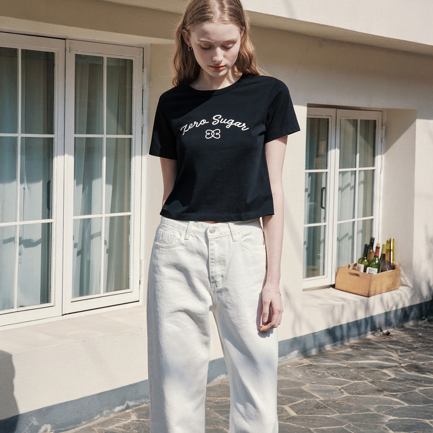 [제로스트릿] 화이트 코튼 데님 팬츠 WHITE COTTON DENIM PANTS / WHITE - 상세 이미지 2