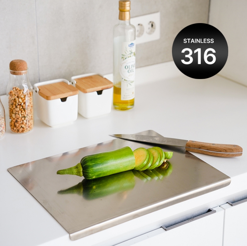 스테인리스 316 ㄱ자형 위생 스텐도마 가정용 업소용 싱크대 상판 도마