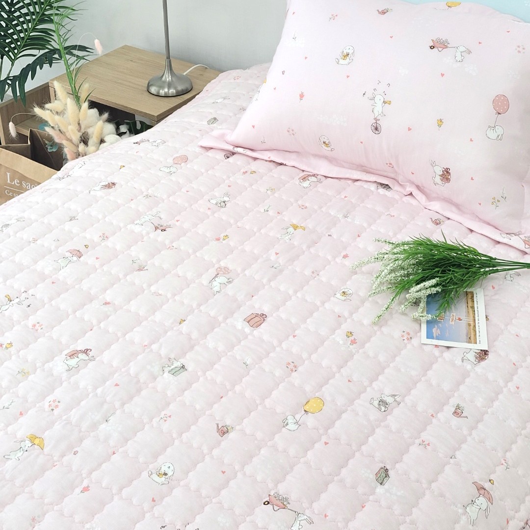 토끼의하루 키즈 모달 침대패드 알러지케어 매트리스 고정밴딩 어린이침구 패드