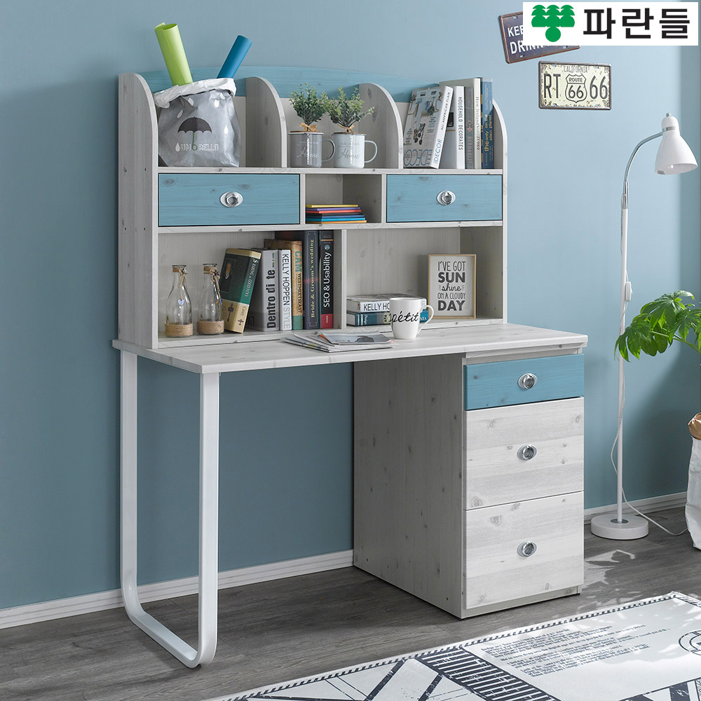 파란들가구 SS 철다리 편수책상 일자책상 학생책상세트 - 상세 이미지 3