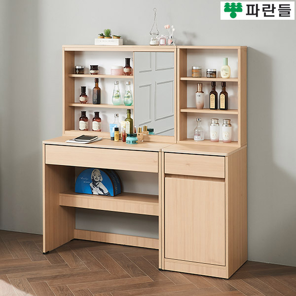 파란들가구 반하나 상판18T 1200 수납화장대세트 입식화장대 - 상세 이미지 2