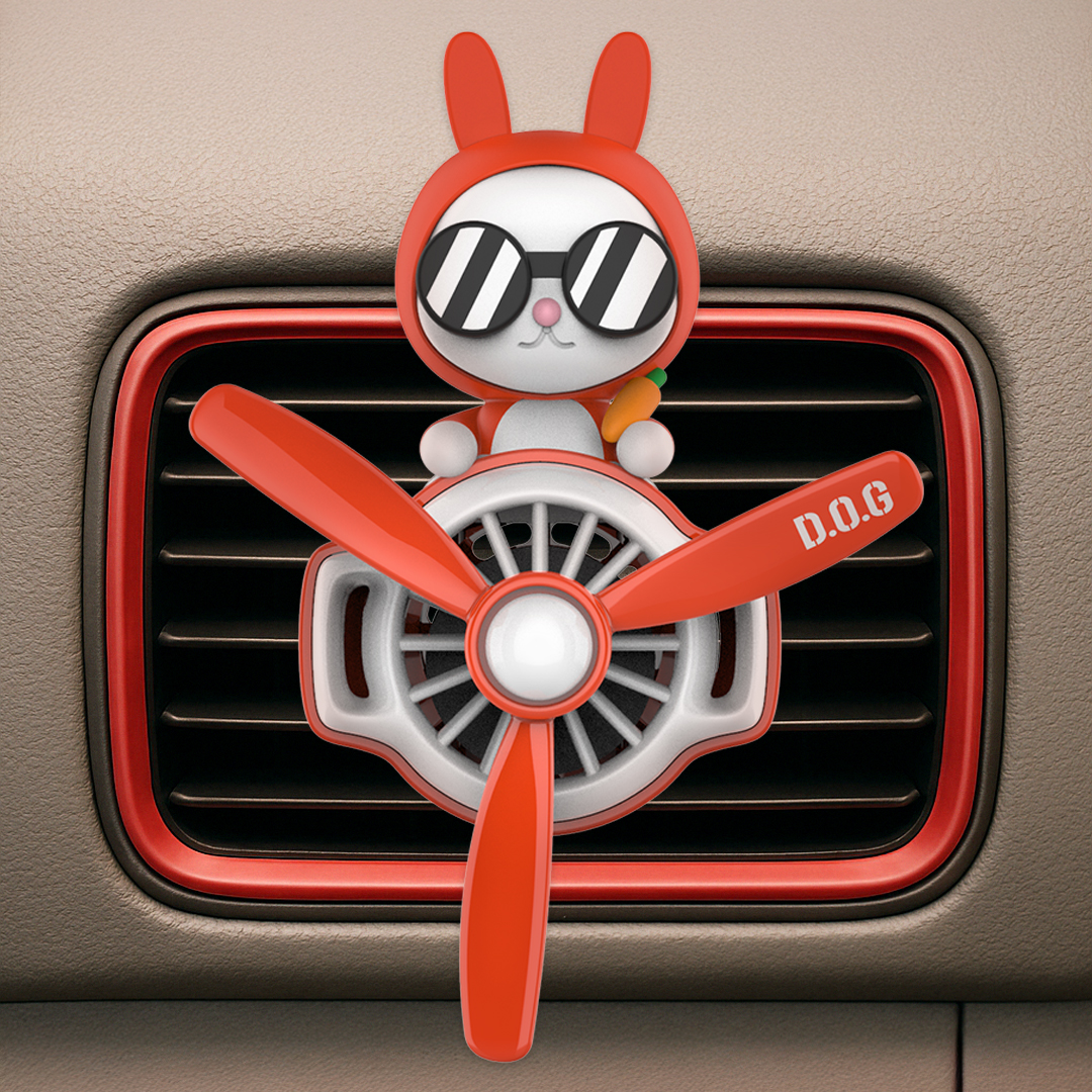 도그독 에어휠 차량용 방향제 명품 프로펠러 고급 자동차 불독 비행기 디퓨저 블랙체리