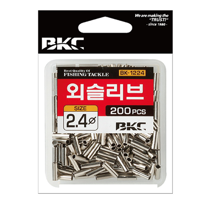 백경조침 덕용 외슬리브 BK-1224 200개입 일자클립 벌크 대용량 갈치자작채비 - 메인 이미지