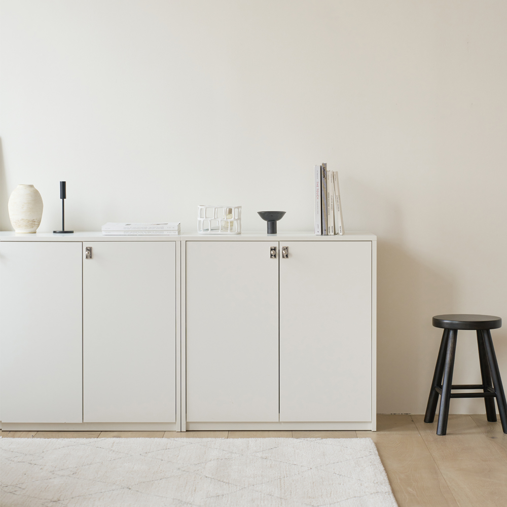 빌레오 베슬라그 수납장 모듈 다용도 거실 맘마존 (높은/일반형 800), 2단, 소프트화이트