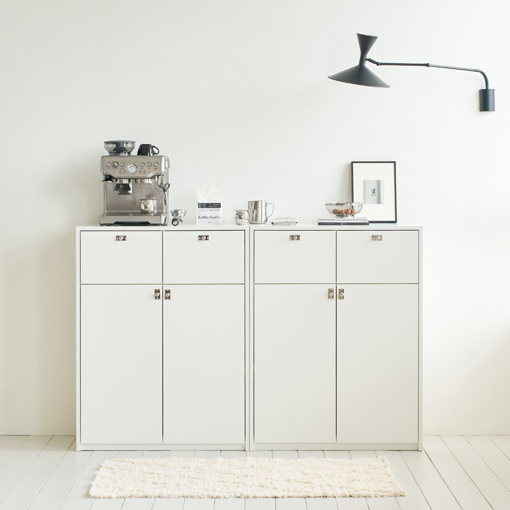 빌레오 베슬라그 수납장 모듈 다용도 거실 맘마존 (더 높은/서랍형 800), 3단, 소프트화이트