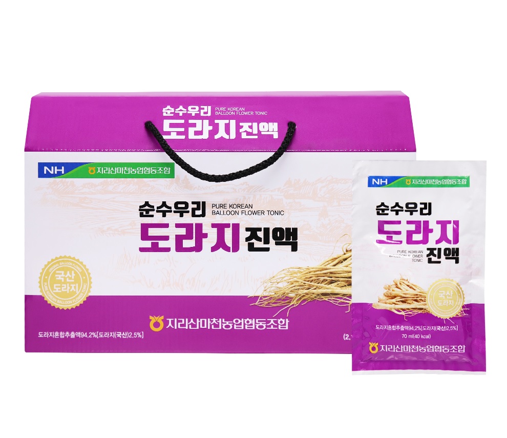 농협 도라지진액 청 국내산 100% 도라지즙 생강 액기스 효능 30포