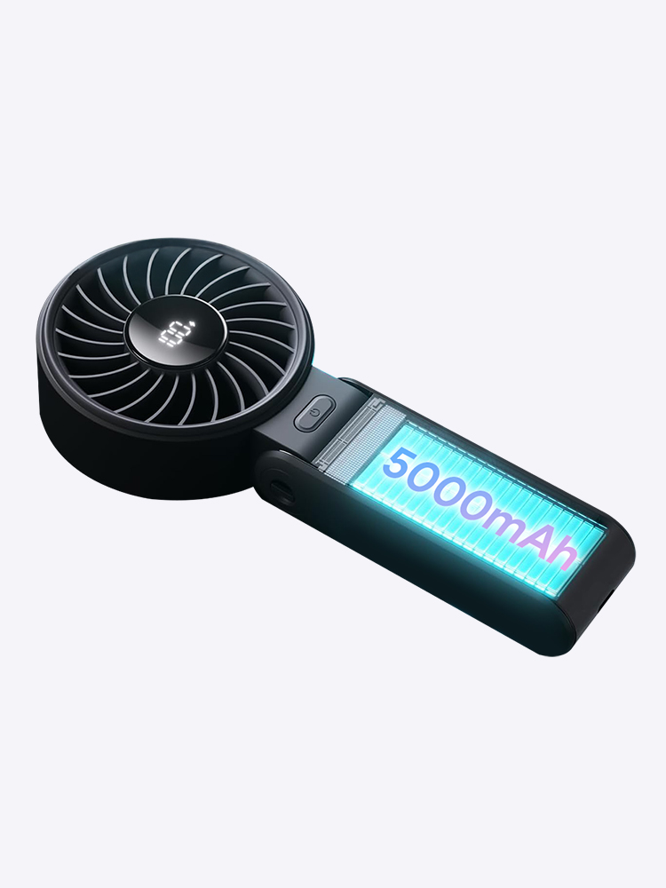지수라이프 BLDC 휴대용 선풍기 핸드헬드 팬 LIFE7 5000mAh 카본 블랙 - 상세 이미지 4