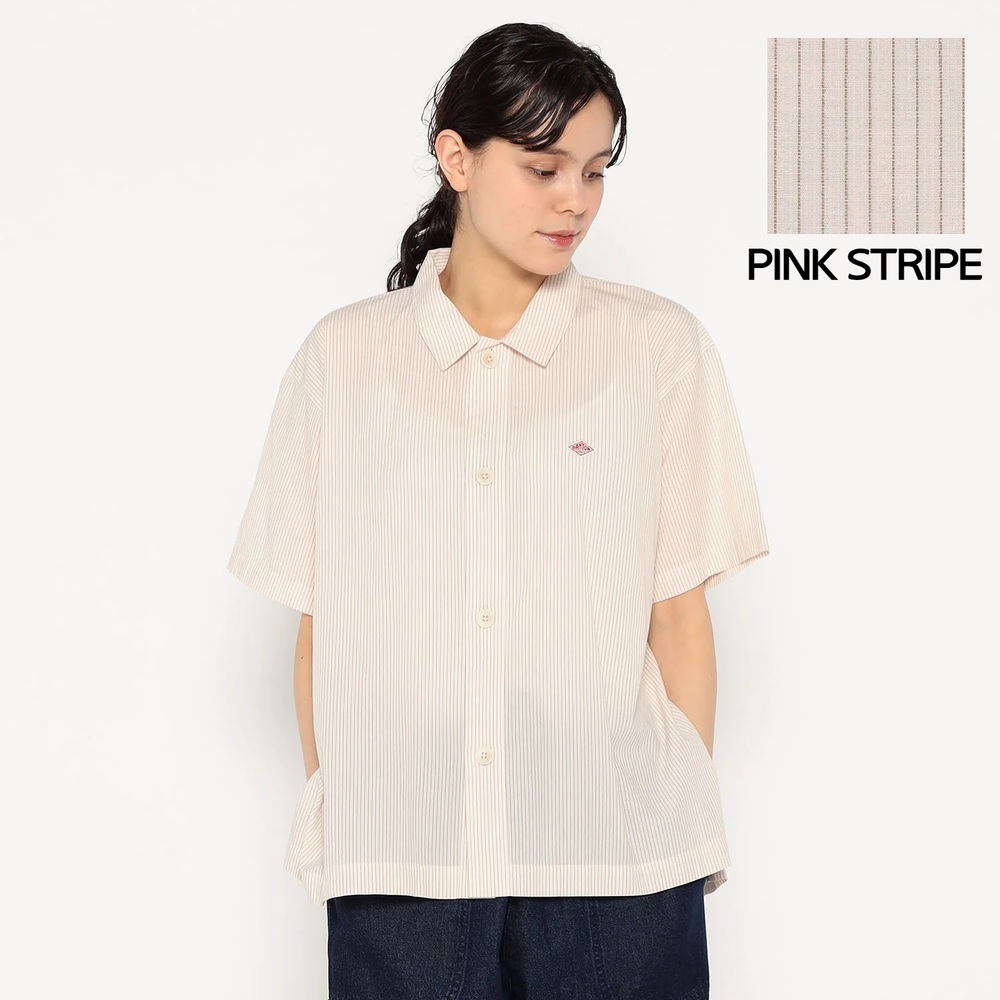 단톤 여성 쇼트 슬리브 반팔셔츠 25SS DT-B0351CCV 36 PINK STRIPE - 상세 이미지 2