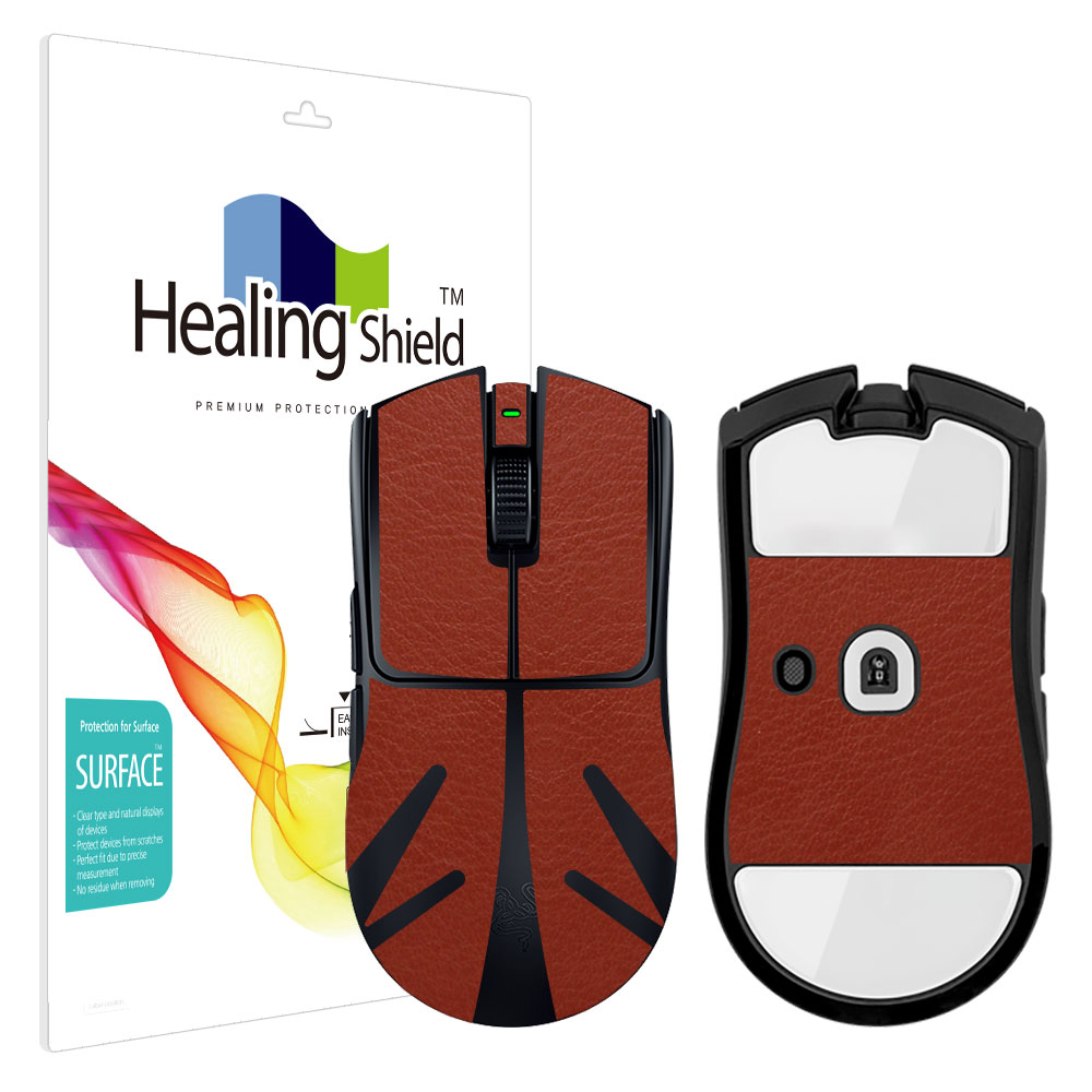 레이저 바이퍼 V3 프로 무선 마우스 레더 브라운 외부보호필름 세트