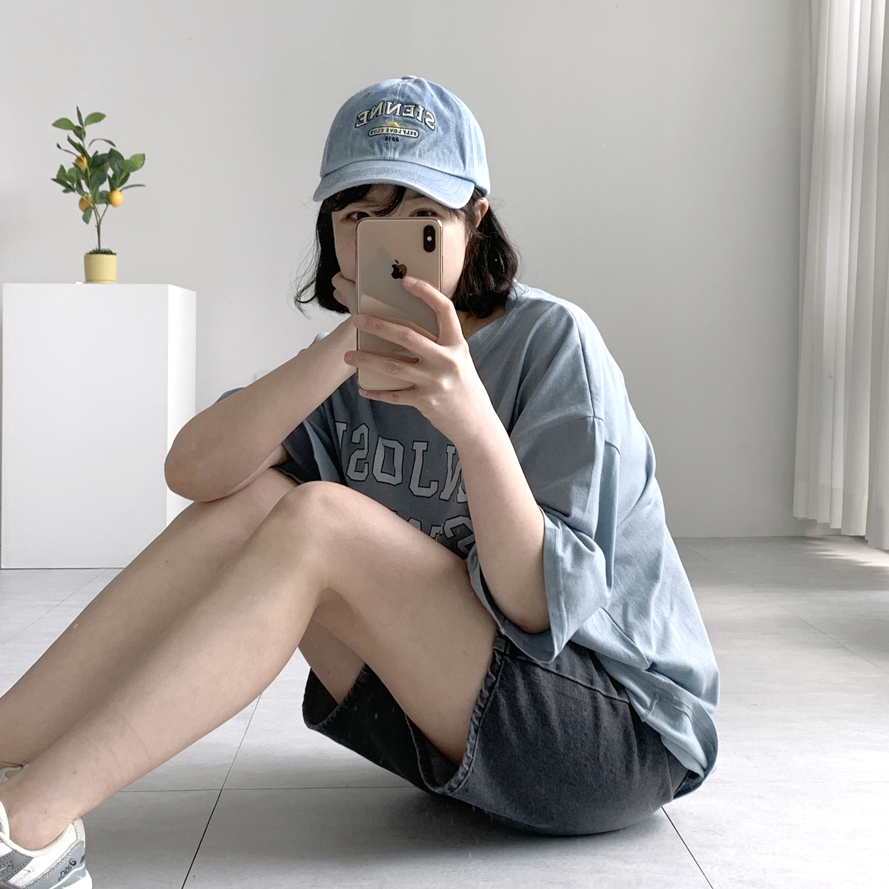 유니 레터링티셔츠 레깅스롱티 임산부티셔츠 - 상세 이미지 2