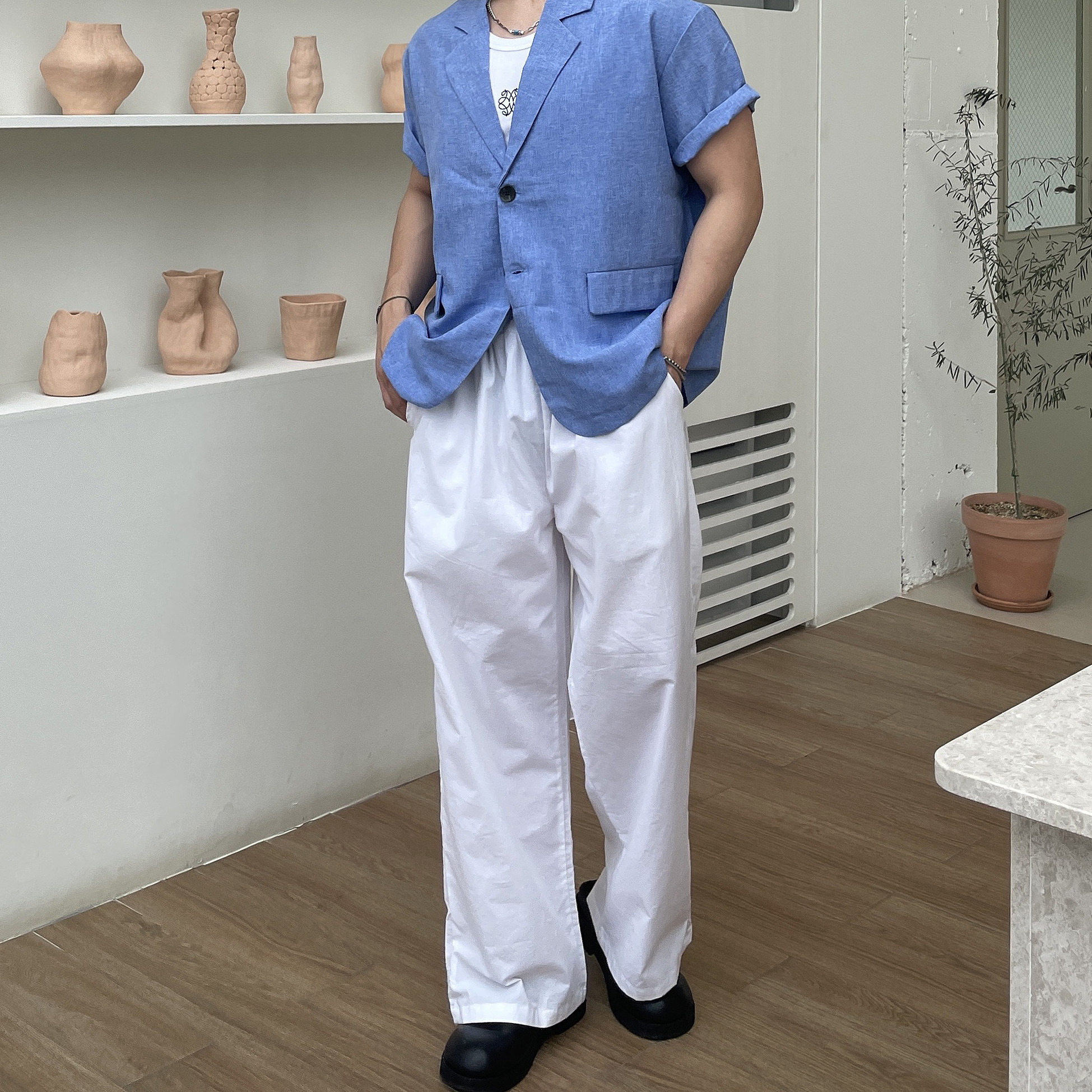 남자린넨자켓 여름마이 남성여름마이 이미지 6