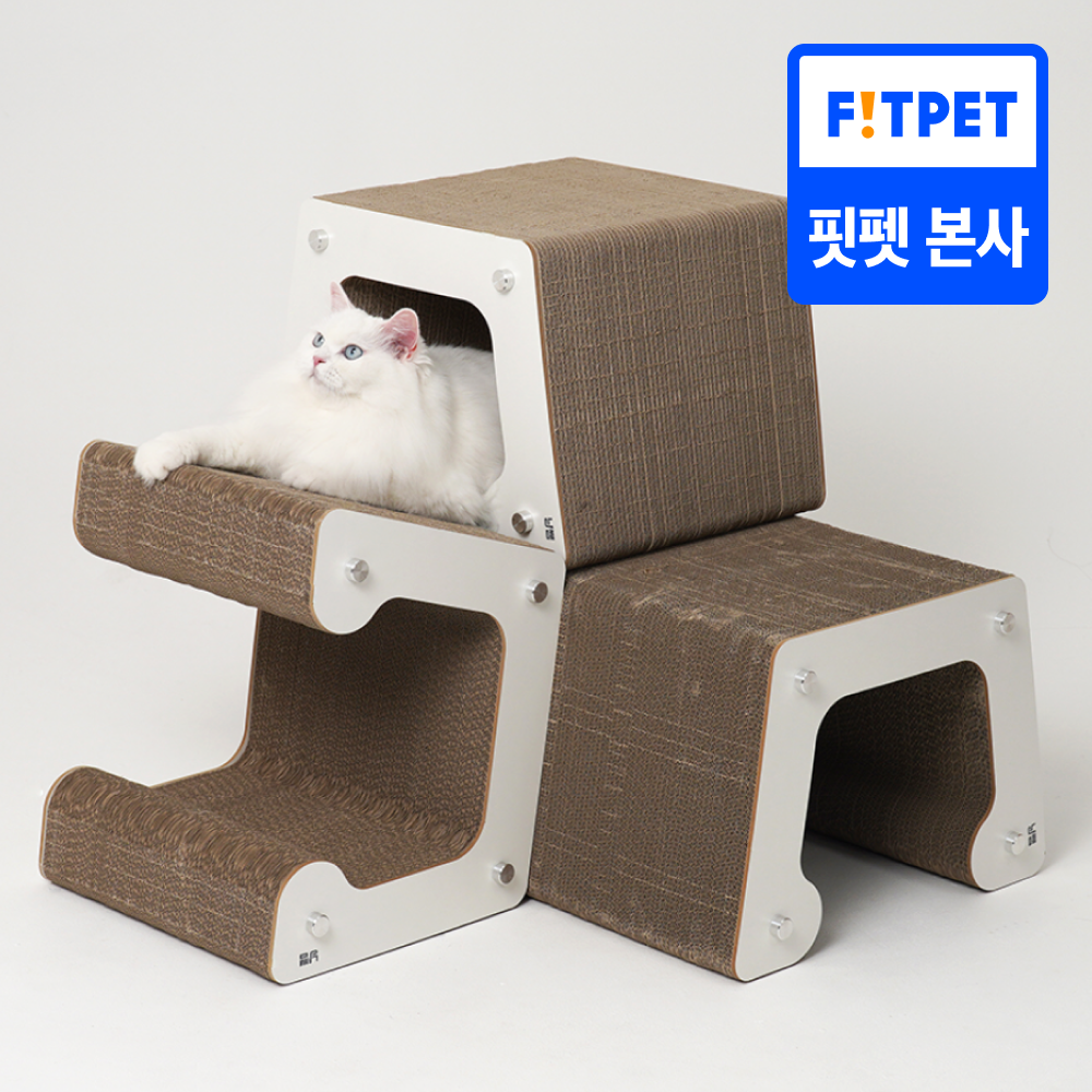 냥쌤 고양이 스크레쳐 수직 스크래쳐 대형 숨숨집 소파 멀티 플레이그라운드 70cm