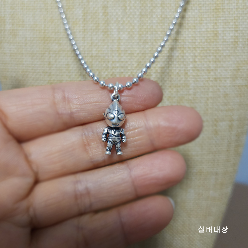 실버 925 빈티지 캐릭터 미니 은 목걸이 펜던트 선물 작은 팬던트 - 상세 이미지 3
