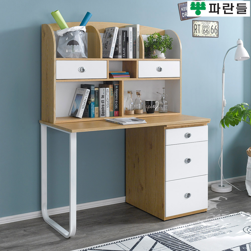 파란들가구 SS 철다리 편수책상 일자책상 학생책상세트 - 상세 이미지 2