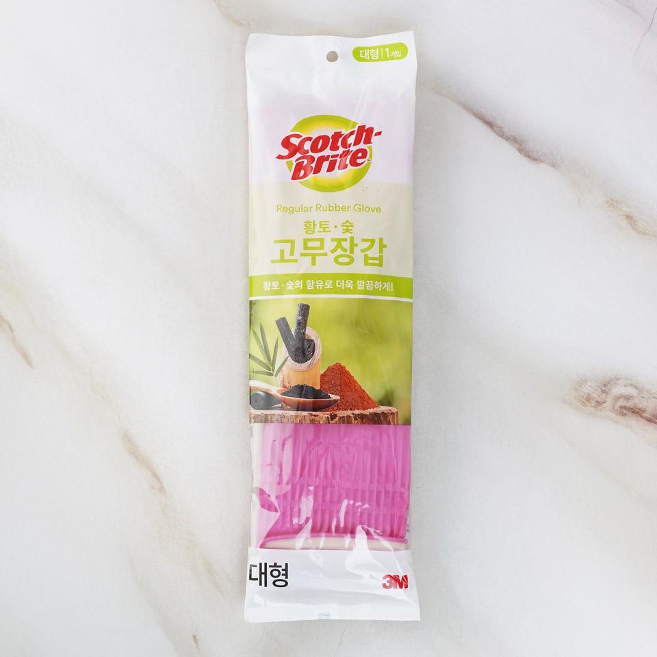 메가마트 3M 황토숯 고무장갑 대 - 상품 이미지