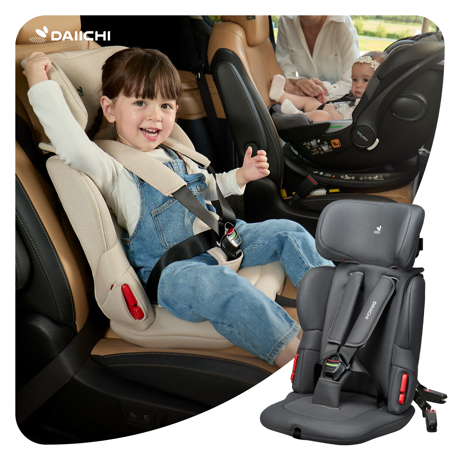 다이치 이지캐리3 휴대용 아동 주니어 카시트 ISOFIX