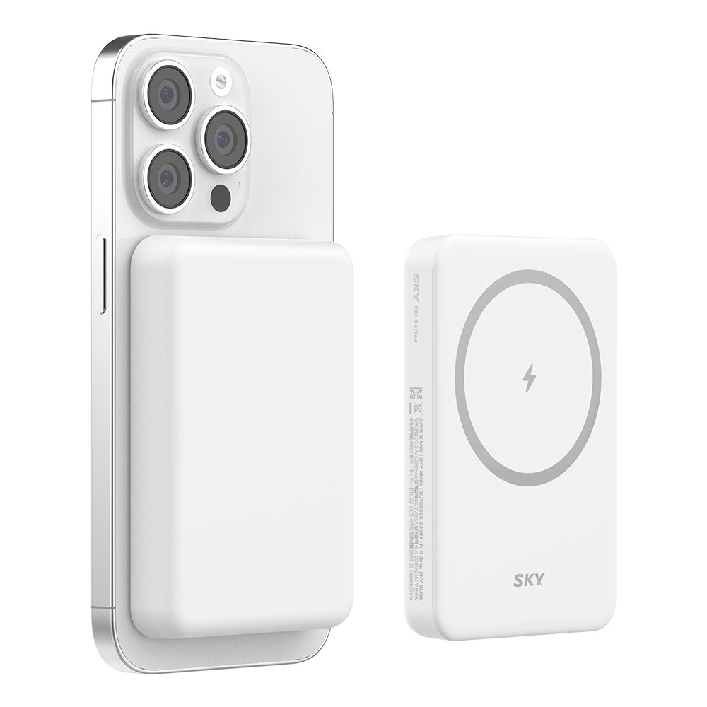 필 M05 맥세이프 10W 무선 충전 보조배터리 5000mAh, 폴라 화이트 - 상세 이미지 2