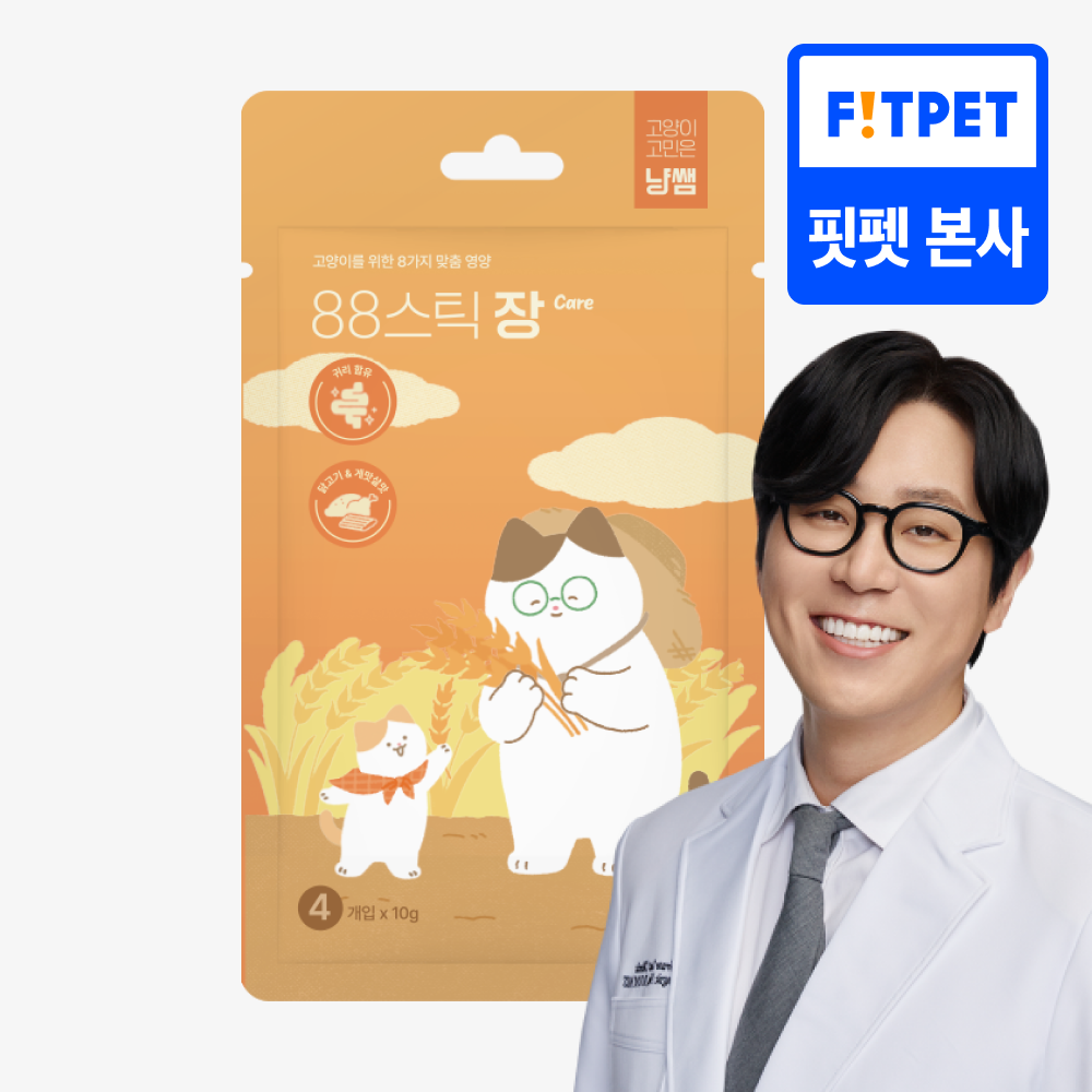 냥쌤 88스틱 고양이 짜먹는 간식 영양 스틱 장케어, 10g, 4개 제품 이미지
