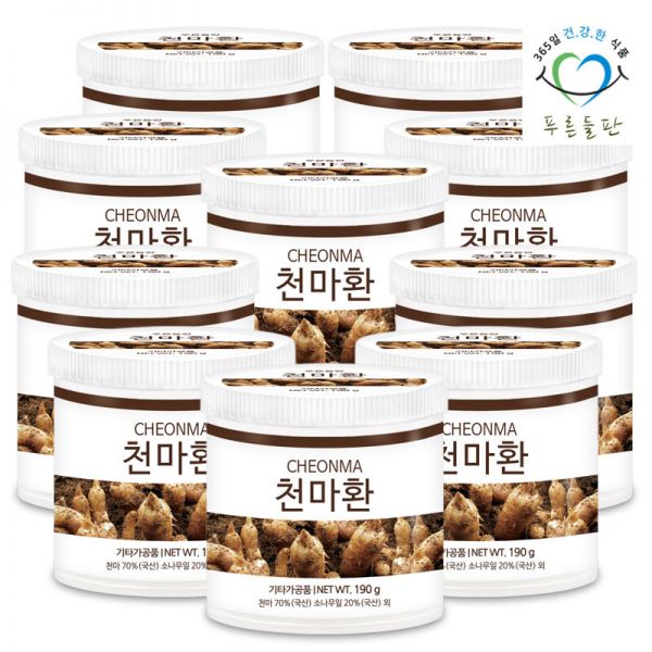 푸른들판 자연담은 천마환 190g 10통 건조 마천마 뿌리 말린 건천마 환 : modern8064