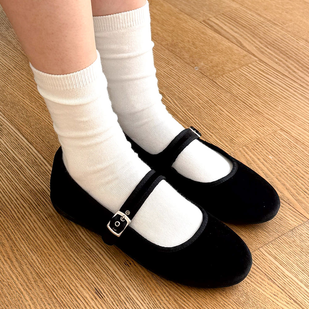 꼼지락SHOES 메리제인 키높이 스트랩 속굽 빅사이즈 플랫슈즈 3CM
