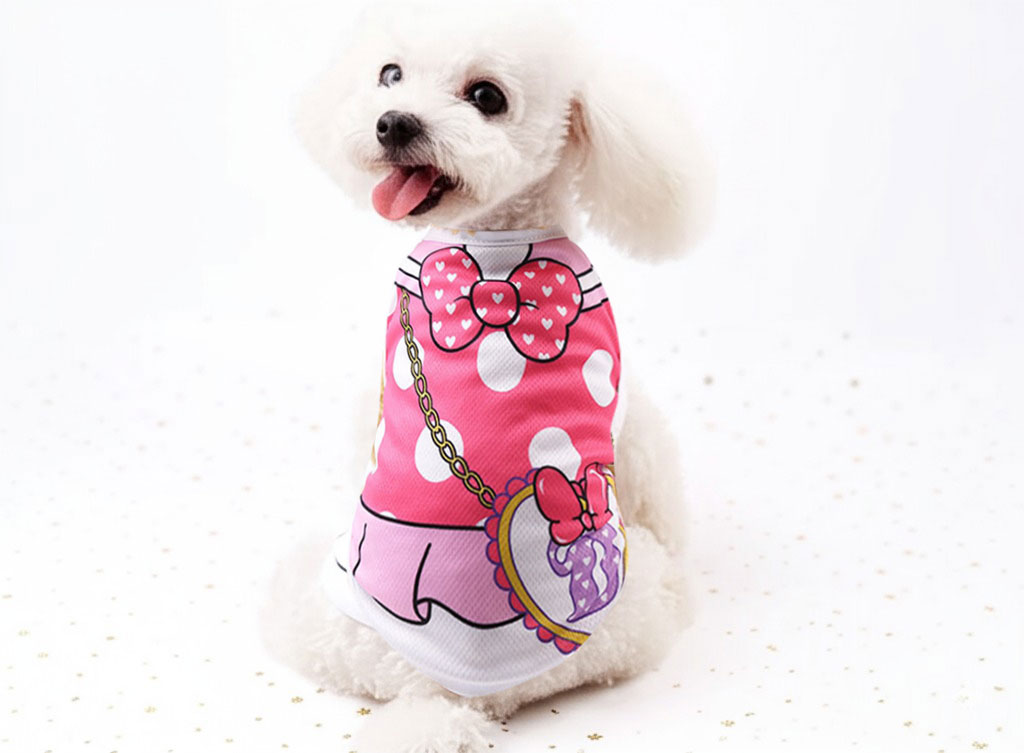 1004/ 강아지 민소매 나시 패턴 티셔츠 반려동물옷 소형견,중형견 애견 외출복 산책복 이미지 7