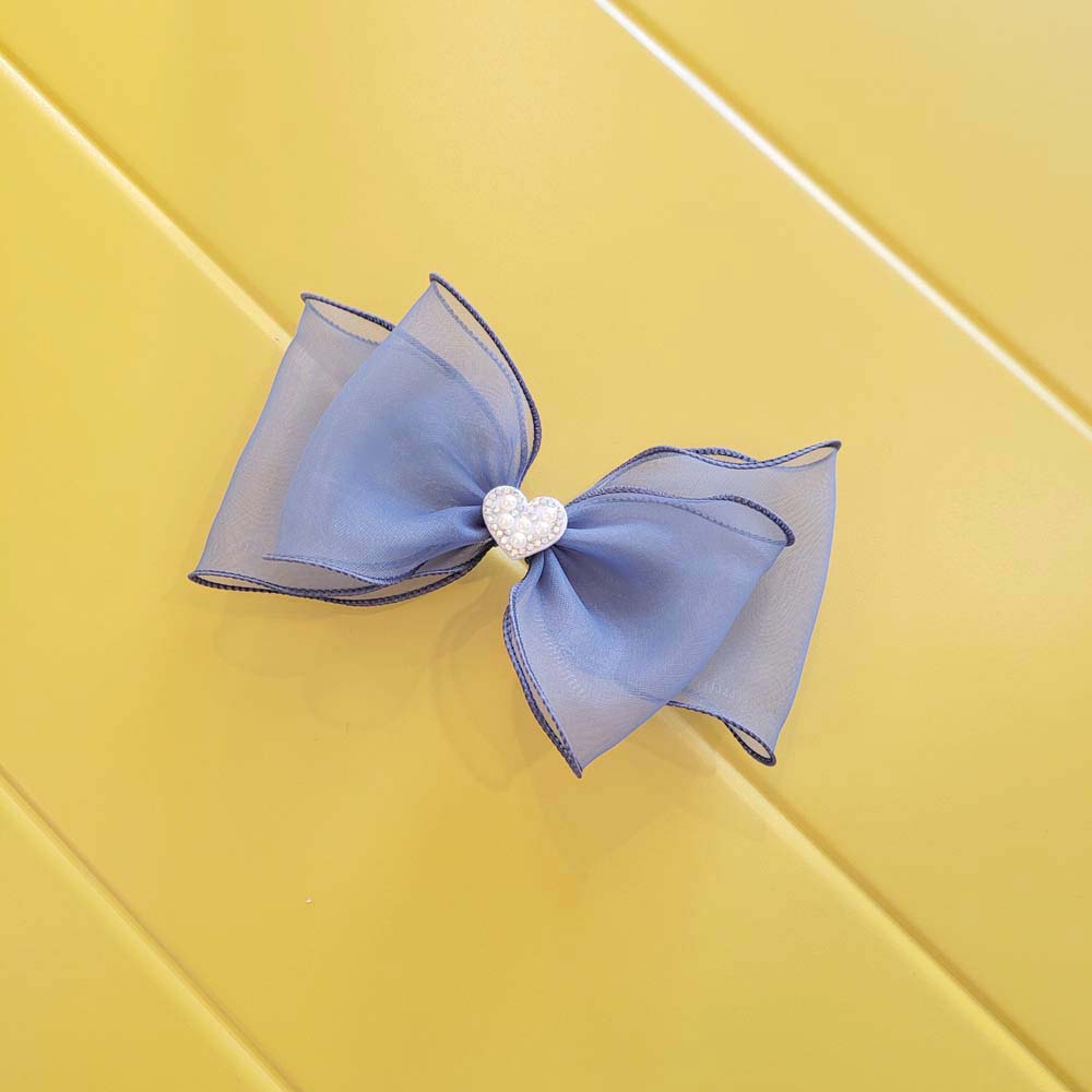 레브 강아지리본 피치 애견 왕리본 머리핀 케이프 이미지 3