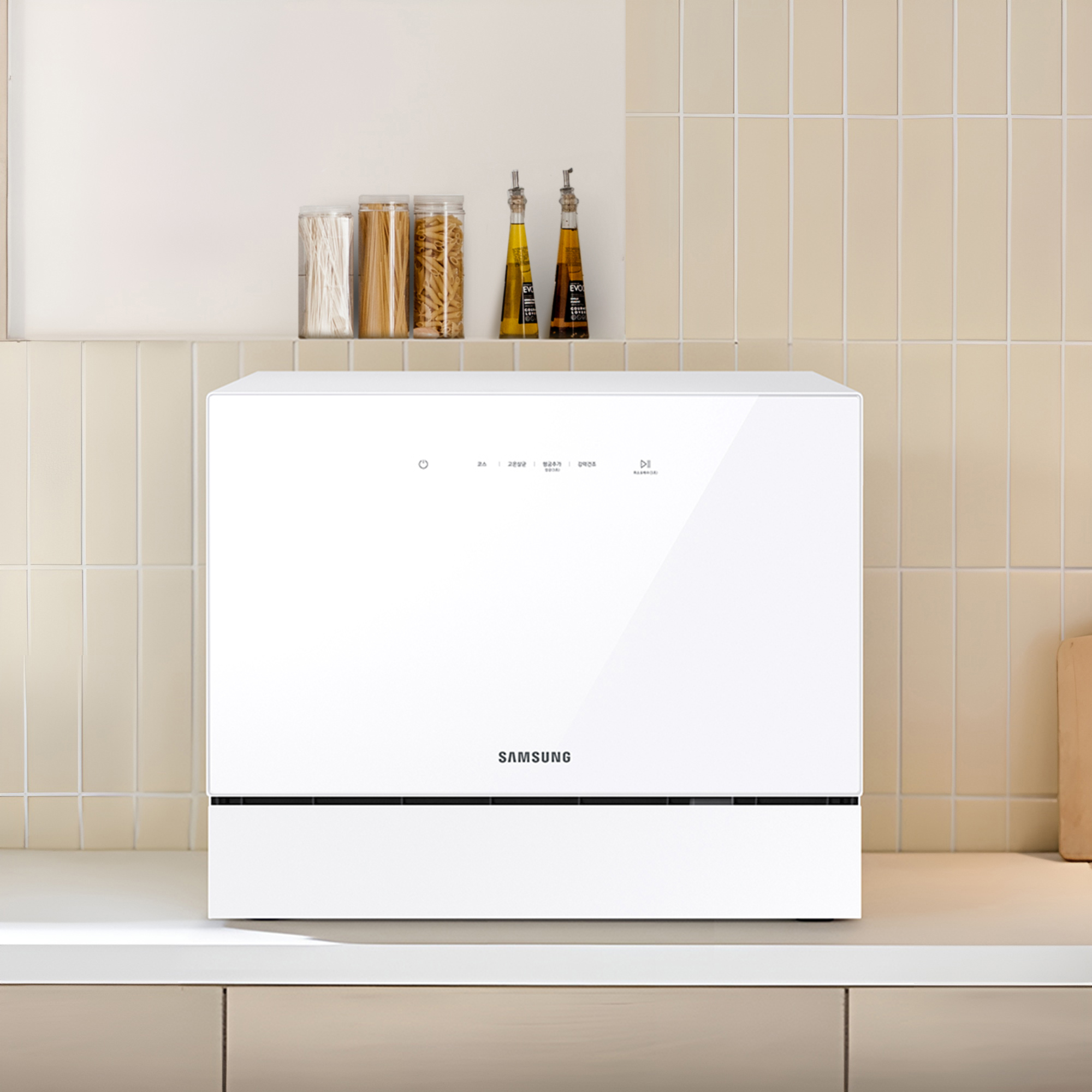 [25년8월 신제품]삼성 비스포크 6인용 식기세척기 카운터탑 DW30FB300CW0 화이트