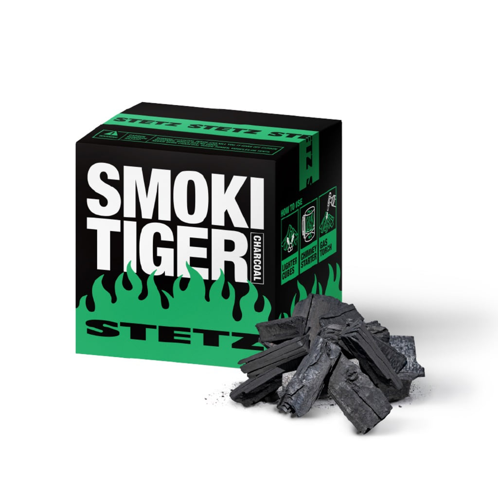 스테츠 스모키 타이거 차콜 2.4kg 캠핑 펜션 업소 고기 구이용 맹그로브 바베큐숯 - 상품 이미지