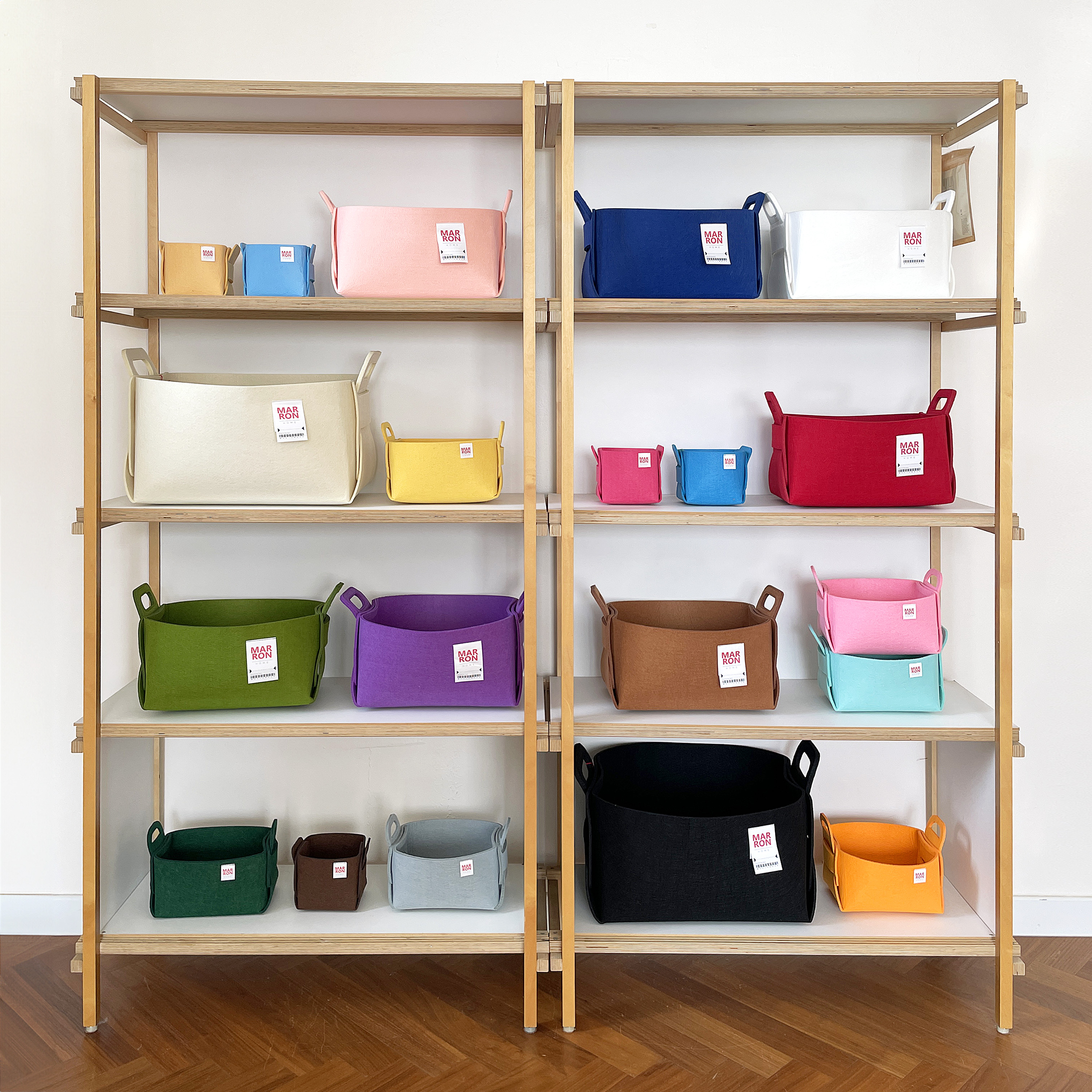 마롱즈 펠트 수납 바구니 / 패브릭바구니 / 장난감바구니 / S