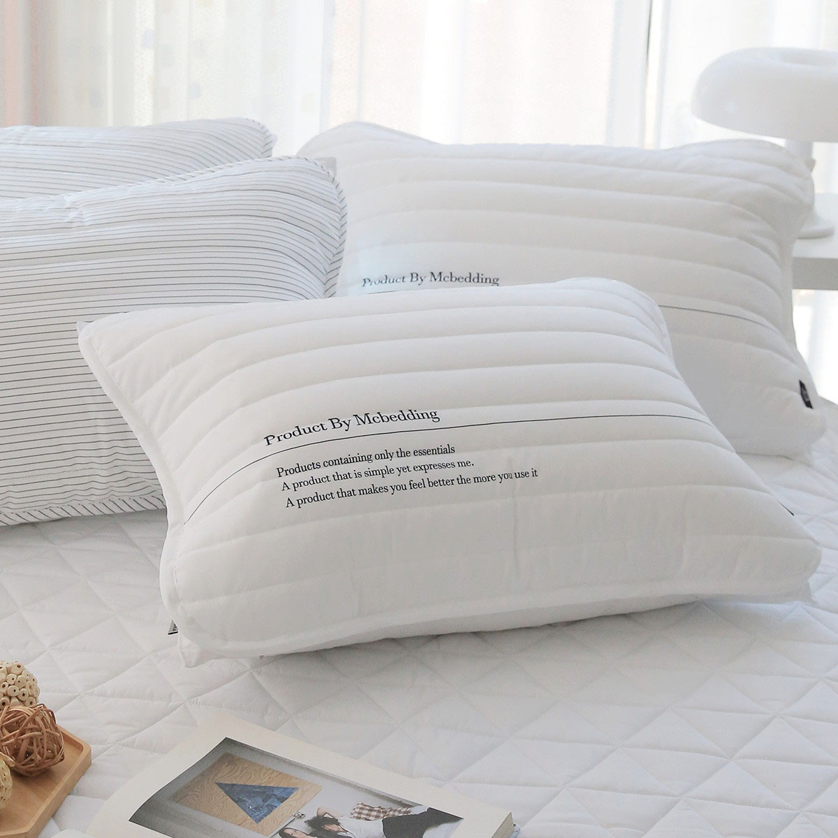 엠시베딩 밴딩베개커버 교체하기 편리한 1+1 알러지케어 베개커버 5070