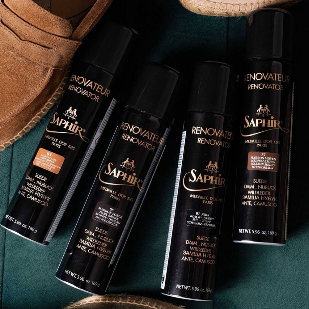 사피르 느와르 스웨이드 색상복원제 250ml 세무 신발 오염제거 영양 염색 방수 스프레이