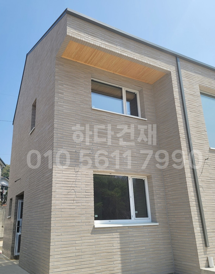 국산 모노타일 롱와이드 허니브라운 500x50x20T 1박스14장 / 하다건재 시공사례 국내생산 롱브릭타일