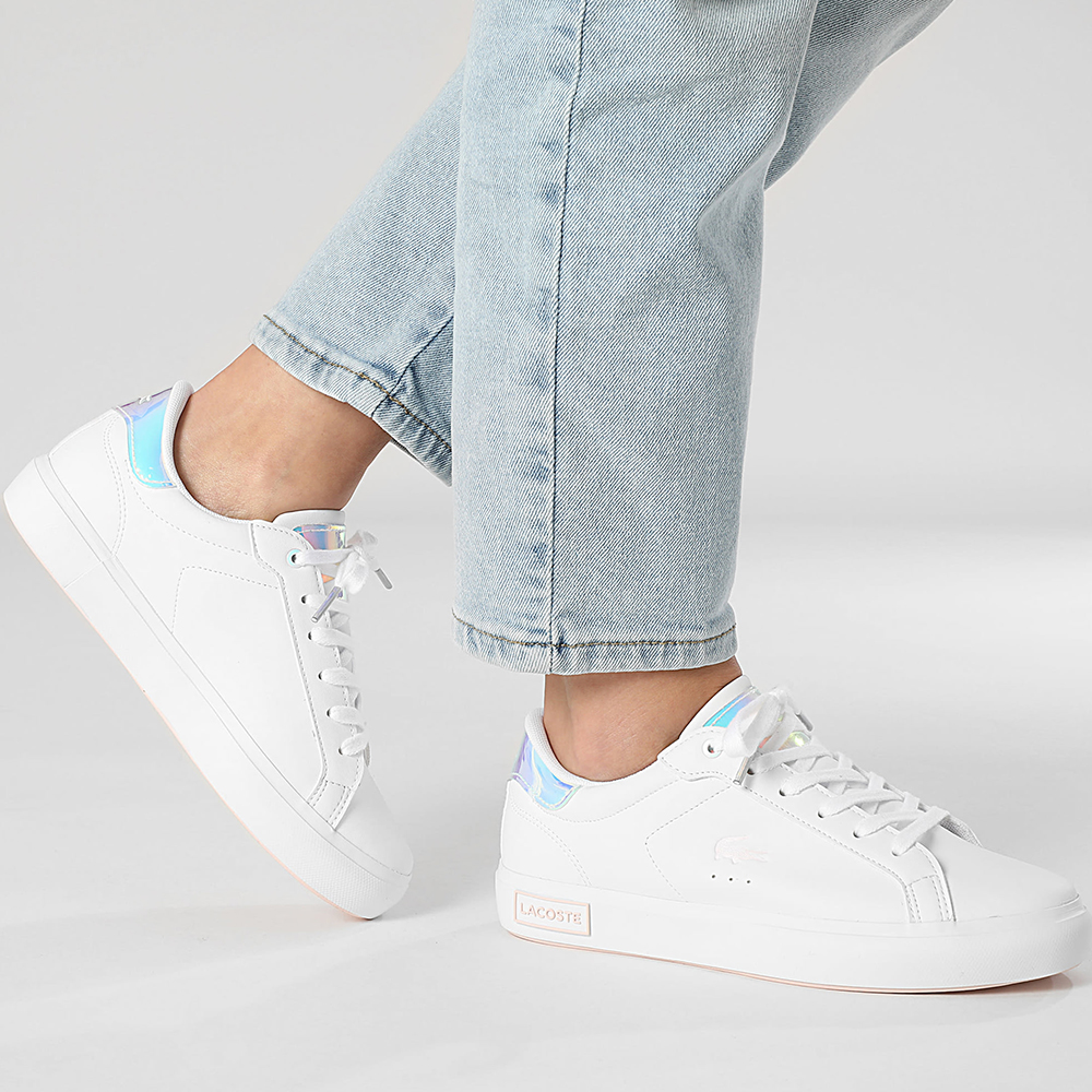 라코스테 파워코트 여성 가죽 신발 스니커즈 운동화