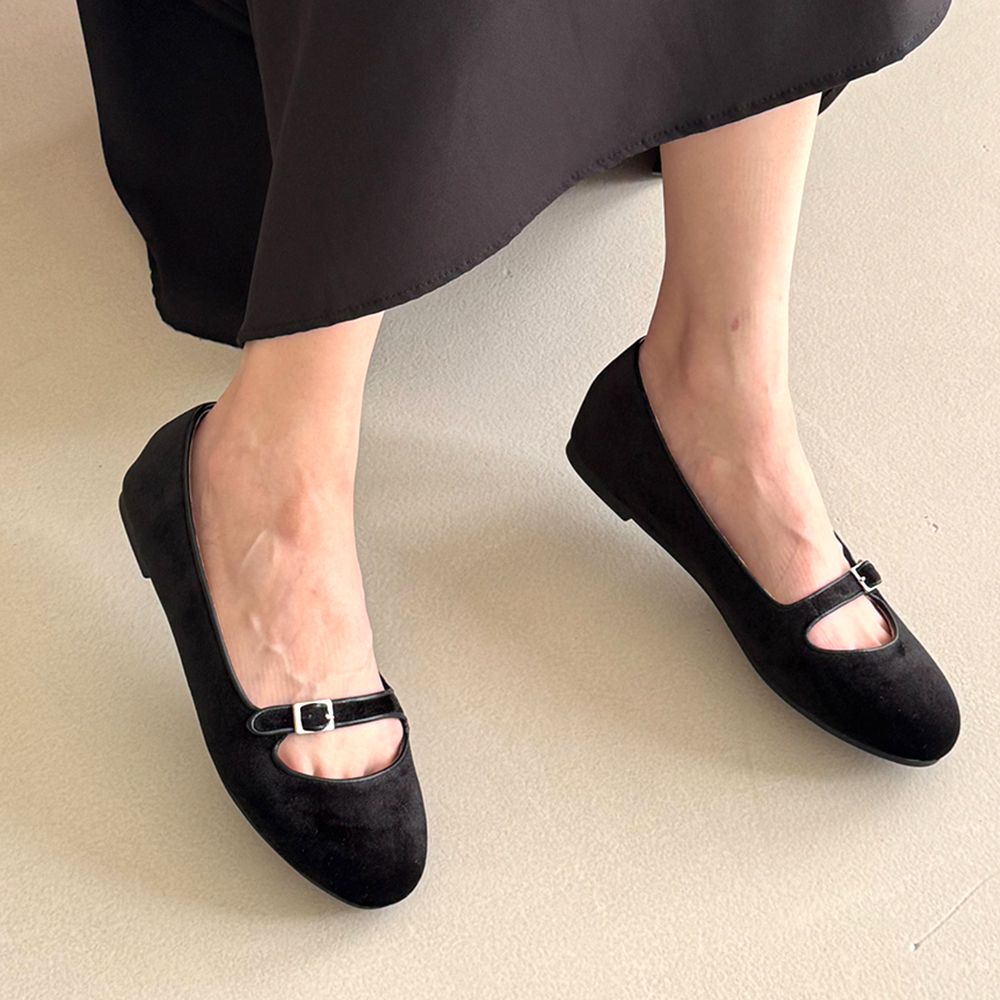 메리제인 스트랩 발편한 빅사이즈 말랑 플랫슈즈 단화