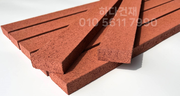국산 모노타일 롱와이드 탱고레드 500x50x20T 1박스14장 / 하다건재 국내생산 롱브릭타일