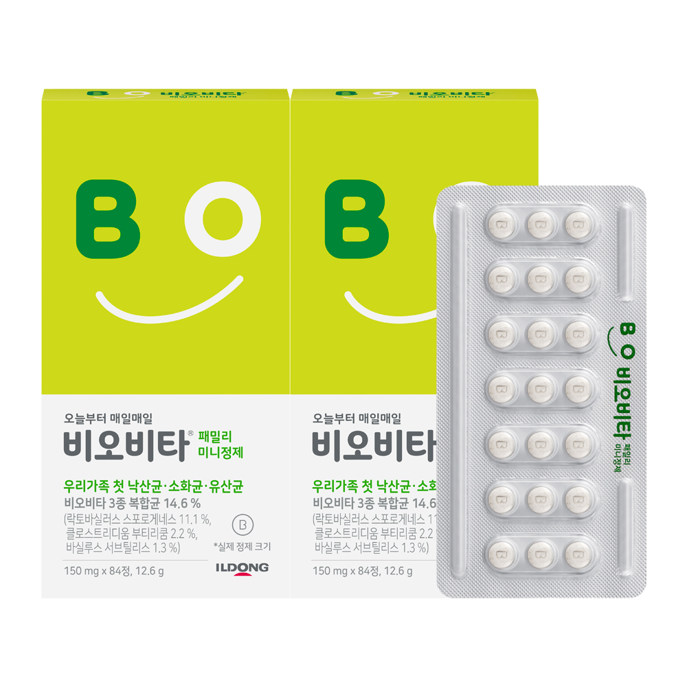 비오비타 패밀리 미니정제 유산균 84정 2개