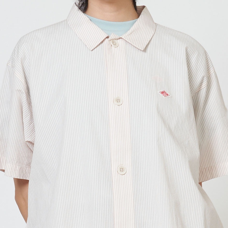 단톤 여성 쇼트 슬리브 반팔셔츠 25SS DT-B0351CCV 36 PINK STRIPE - 상세 이미지 4